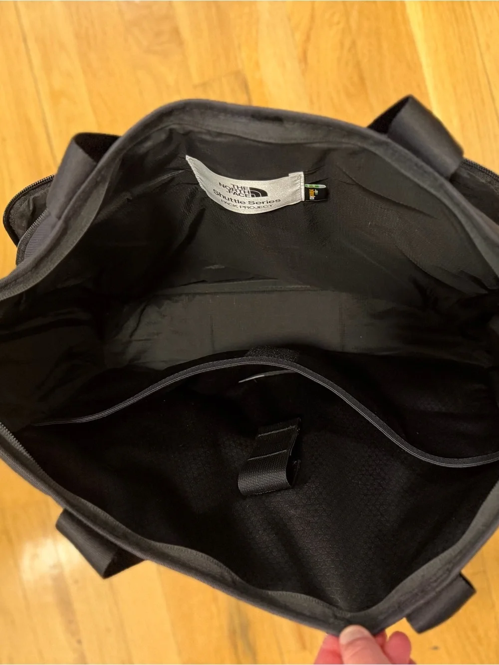 The North Face Black Messenger Tote with Shoulder Strap